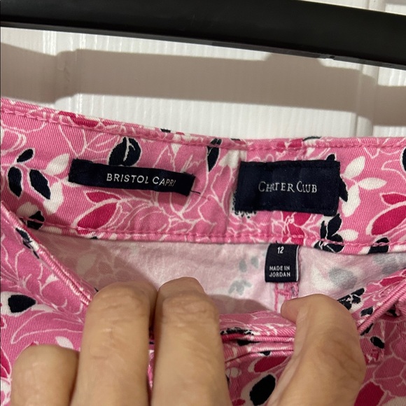 Charter Club Floral Pink Cropped Pants - Picture 5 of 10